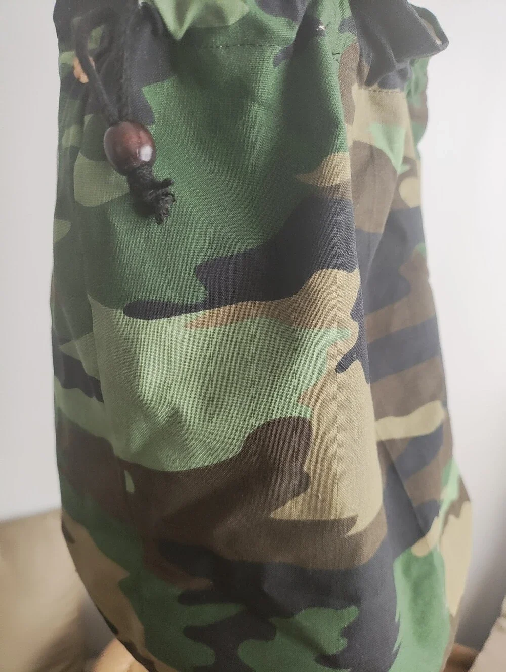 Camouflage Drawstring Tote Bag - Green Camo